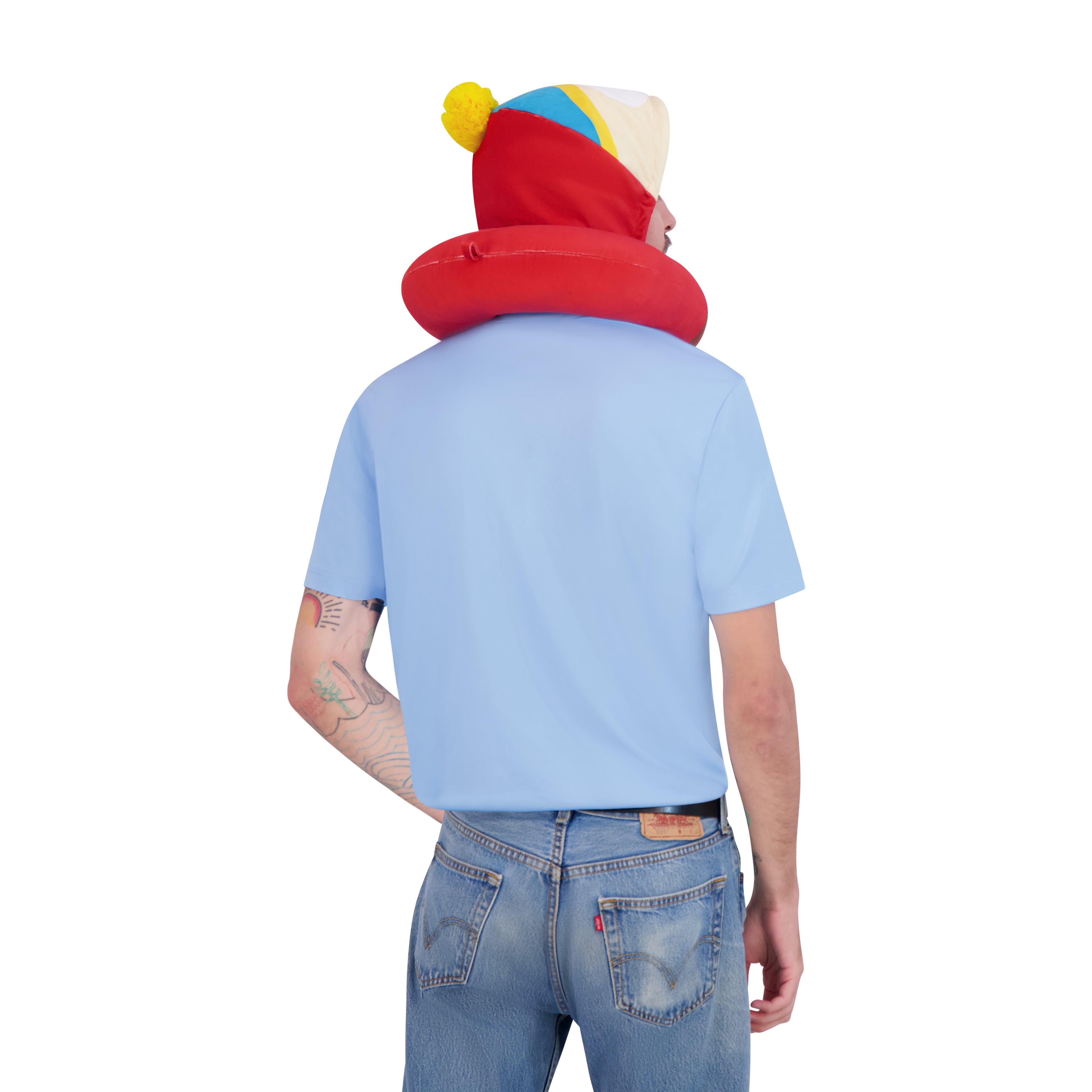 South Park Eric Cartman Hooded Travel Neck Pillow - Comfortable Anime Character Cushion for Airplane, Car & Office Use