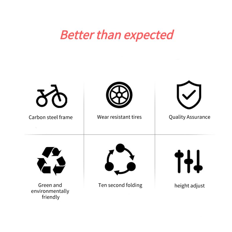 12 Inch Folding Bike for Adults & Teens - Compact Black Unisex Commuter Bike | Perfect for Urban Travel, Camping & Public Transport