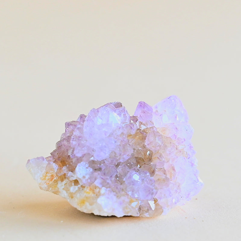 Mini Amethyst Spirit Cactus Quartz Cluster - Natural Healing Crystal for Meditation, Reiki & Home Decor | Perfect for Yoga Spaces, Office Desk & Gift Giving