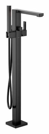 Moen S905BL 90 Degree Freestanding Tub Filler in Matte Black - Perfect for Modern Bathroom Renovations and Luxury Spa Retreats