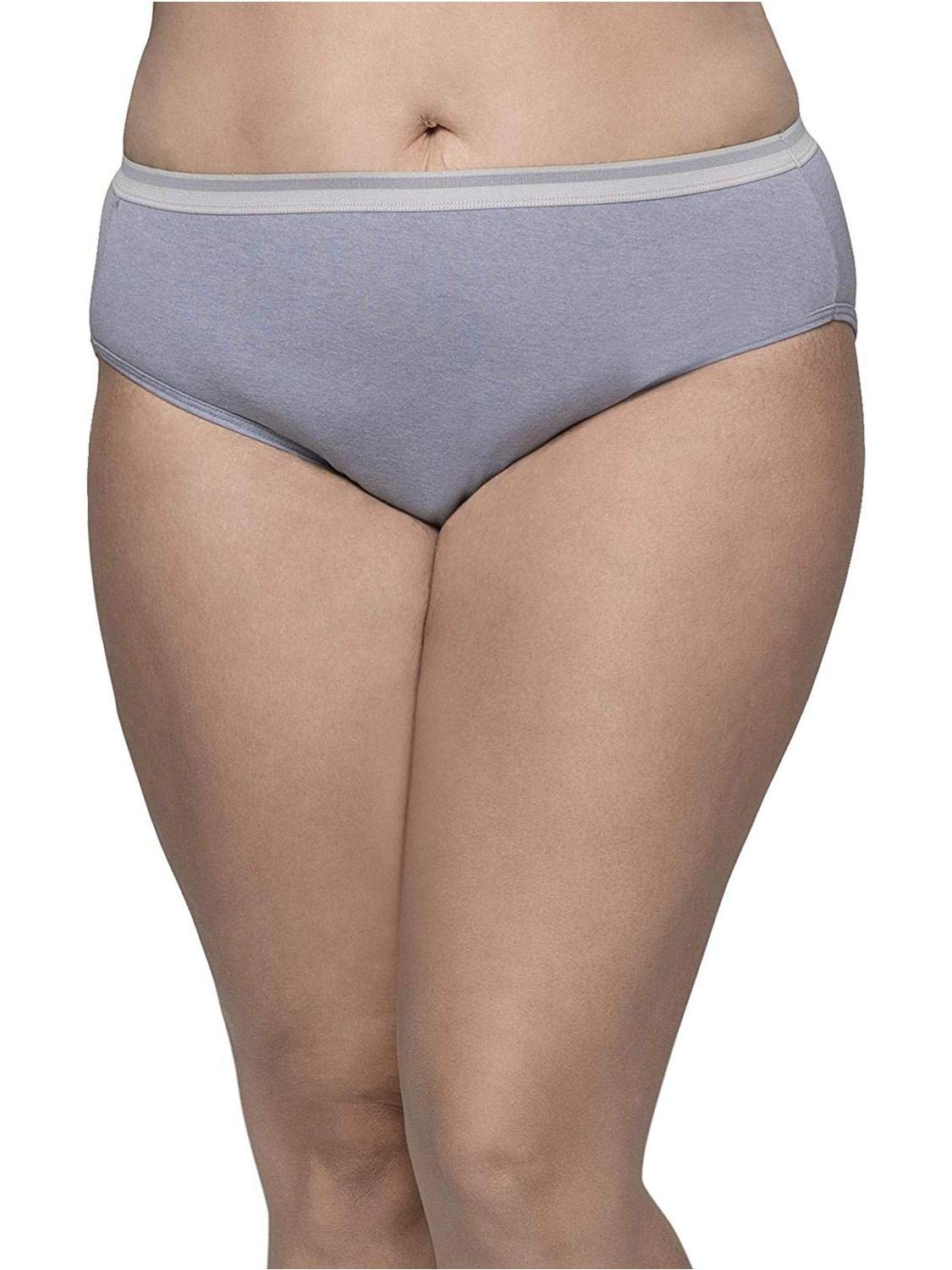Fruit of the Loom Women's Plus Size Cotton Underwear - Comfortable Full Coverage Panties for Curvy Women - Perfect for Everyday Wear, Lounge & Sleep