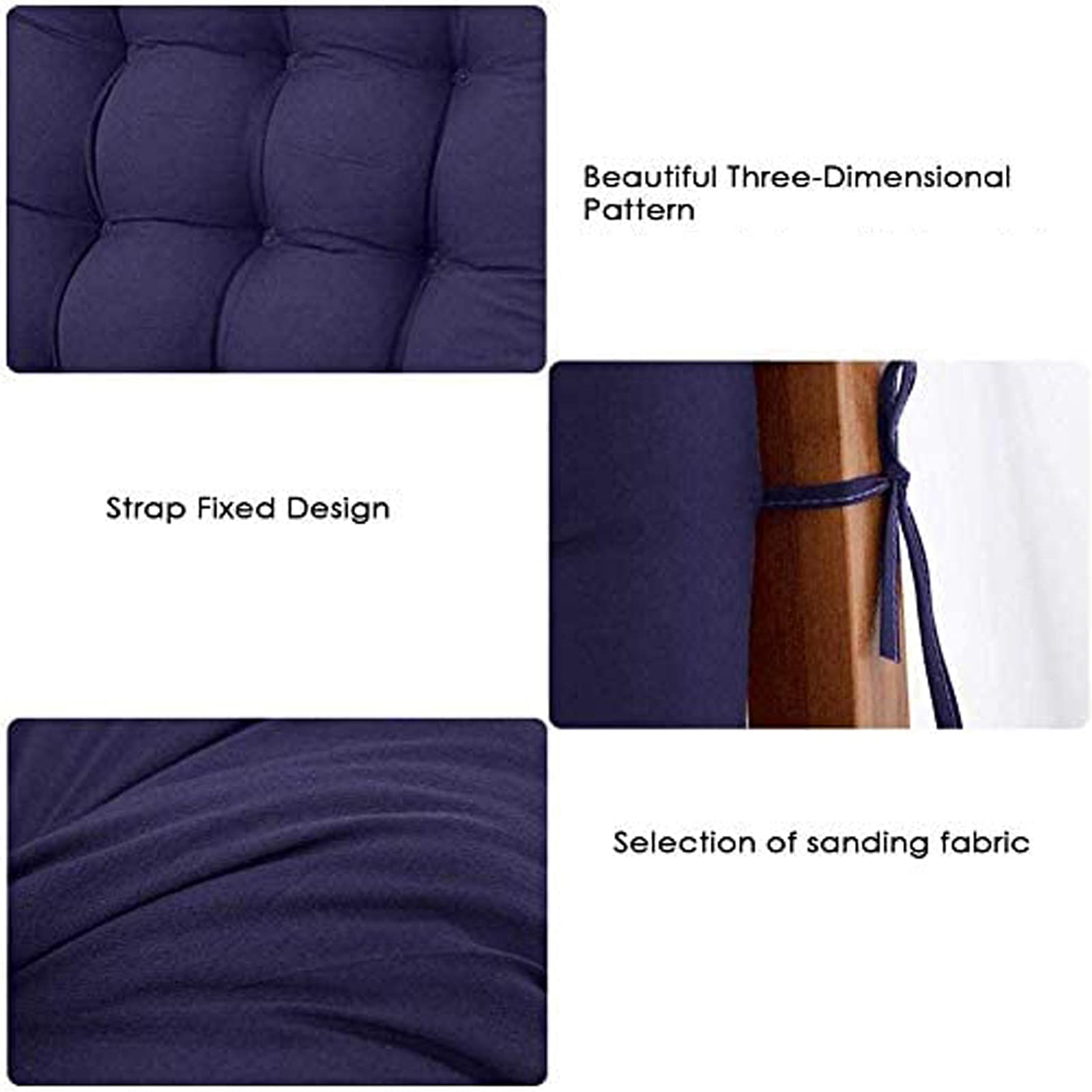**Outdoor & Indoor Chaise Lounge Chair Cushion - Thick Recliner Backrest Pad (15.75