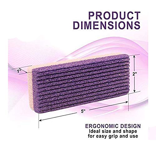 4Pcs Foot Pumice Stone for Callus Removal - Exfoliating Pedicure Sponge Scrubber for Hard Skin - Perfect for At-Home Foot Care & Spa Treatments