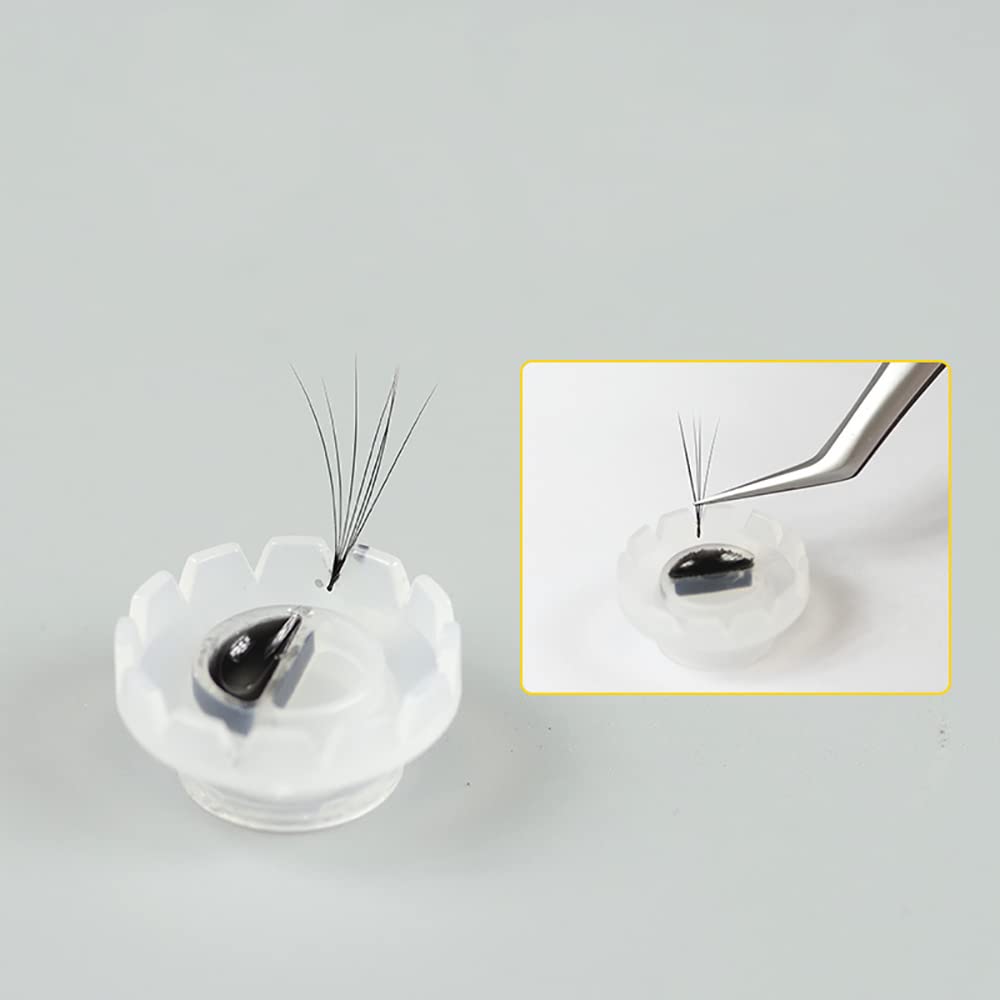 300Pcs Lashes Fan Blossom Cup Eyelash Extension Volume Cups - Professional Eyelash Grafting Glue Holder for Fan Lashes - Perfect for Salon & DIY Home Use