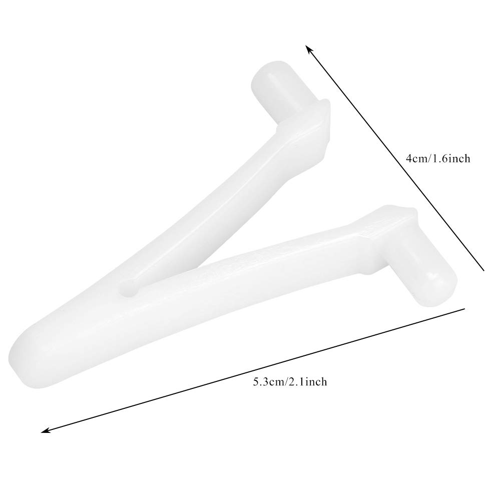 **Ymiko 6-Pack Pool Pole Butterfly V Clips – Heavy-Duty Plastic Clips for Pool Brush, Leaf Rake & Skimmer Vacuum Head – Secure Attachment for Pool Cleaning Tools – Ideal for In-Ground & Above-Ground Pools**    *(Perfect for attaching pool brushes, skimmers, and leaf nets during seasonal maintenance or routine cleaning.)*