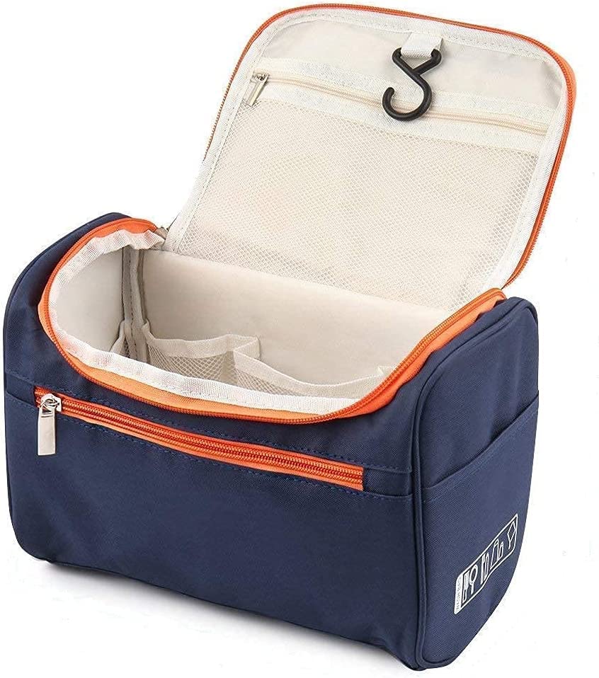Nirency Travel Makeup Bag for Women - Waterproof Cosmetic Organizer with Multiple Pockets, Portable Toiletry Bag for Makeup Brushes & Skincare - Perfect for Travel, Gym, and Daily Use