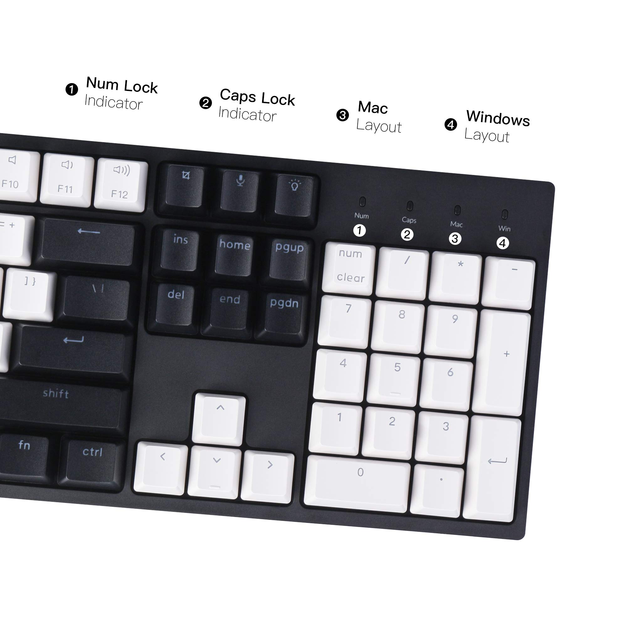 Keychron C2 Wired Mechanical Keyboard - 104 Keys, Gateron Brown Switch, LED Backlight for Mac/Windows - Perfect for Gaming & Office Work