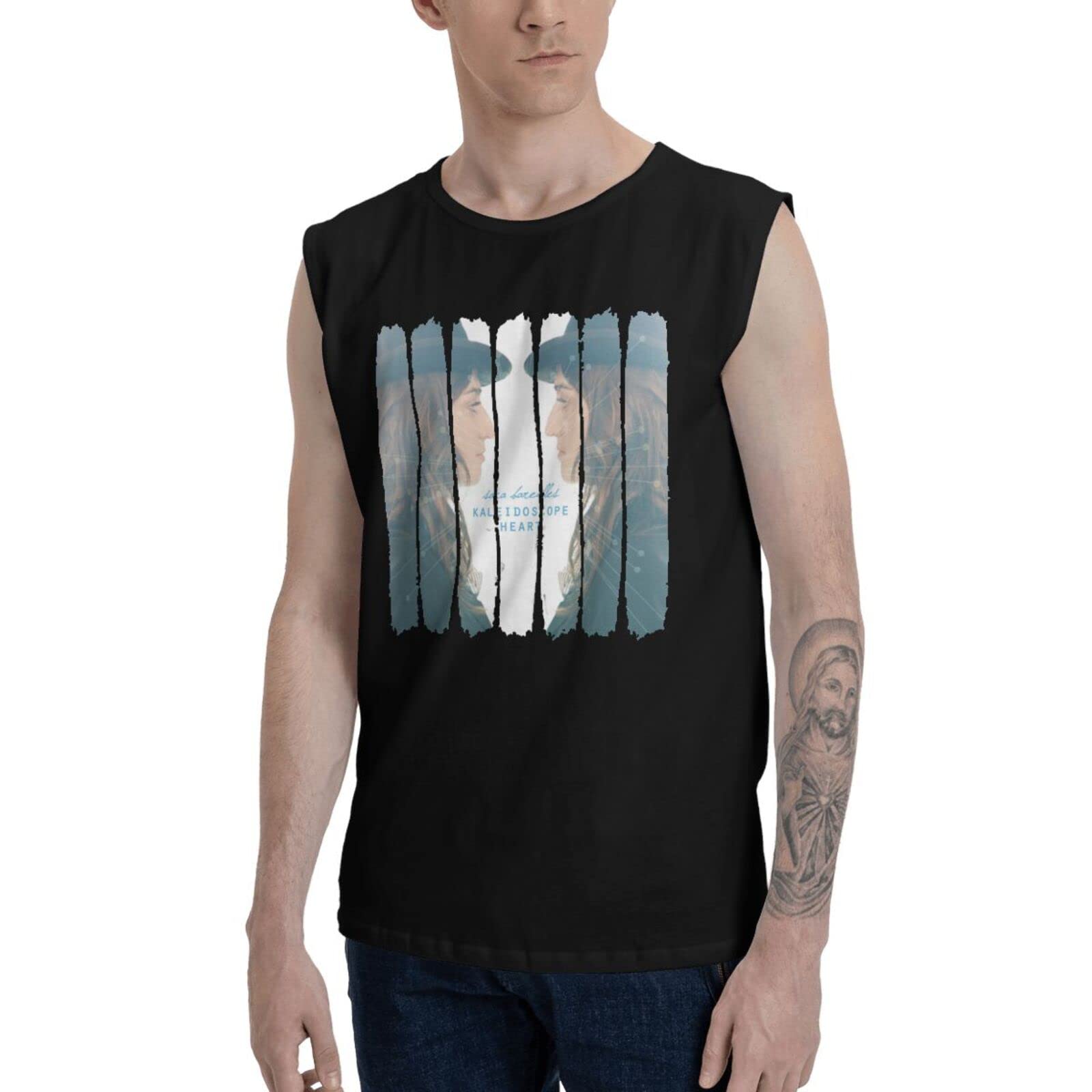 COOKISWIOO Men's Cotton Sleeveless Tank Top - Breathable Workout Shirt for Gym, Running & Summer Wear - Black Athletic Muscle Tee