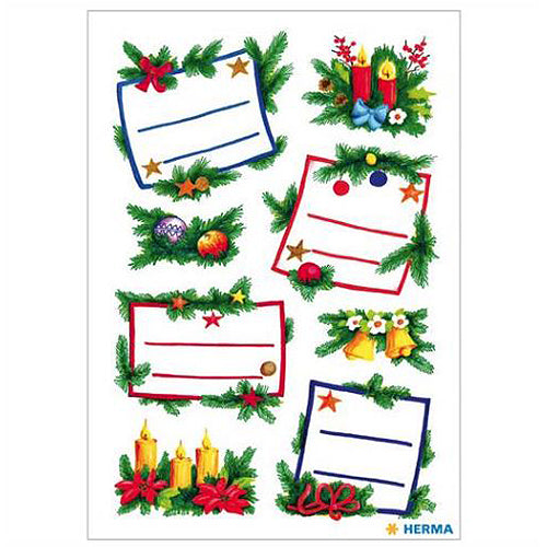 Christmas Stickers for Holiday Decorations - Glittery Self-Adhesive Decals (3893) - Perfect for Gift Wrapping, Scrapbooking & DIY Christmas Crafts