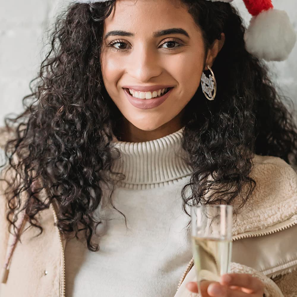 Madison Tyler Christmas Gold Hoop Earrings for Women - Elegant Jingle Bell Charms with Pearl Drops | Lightweight Holiday Jewelry | Perfect Xmas Gift for Girls, Wives & Friends | Ideal for Parties, Office & Festive Celebrations