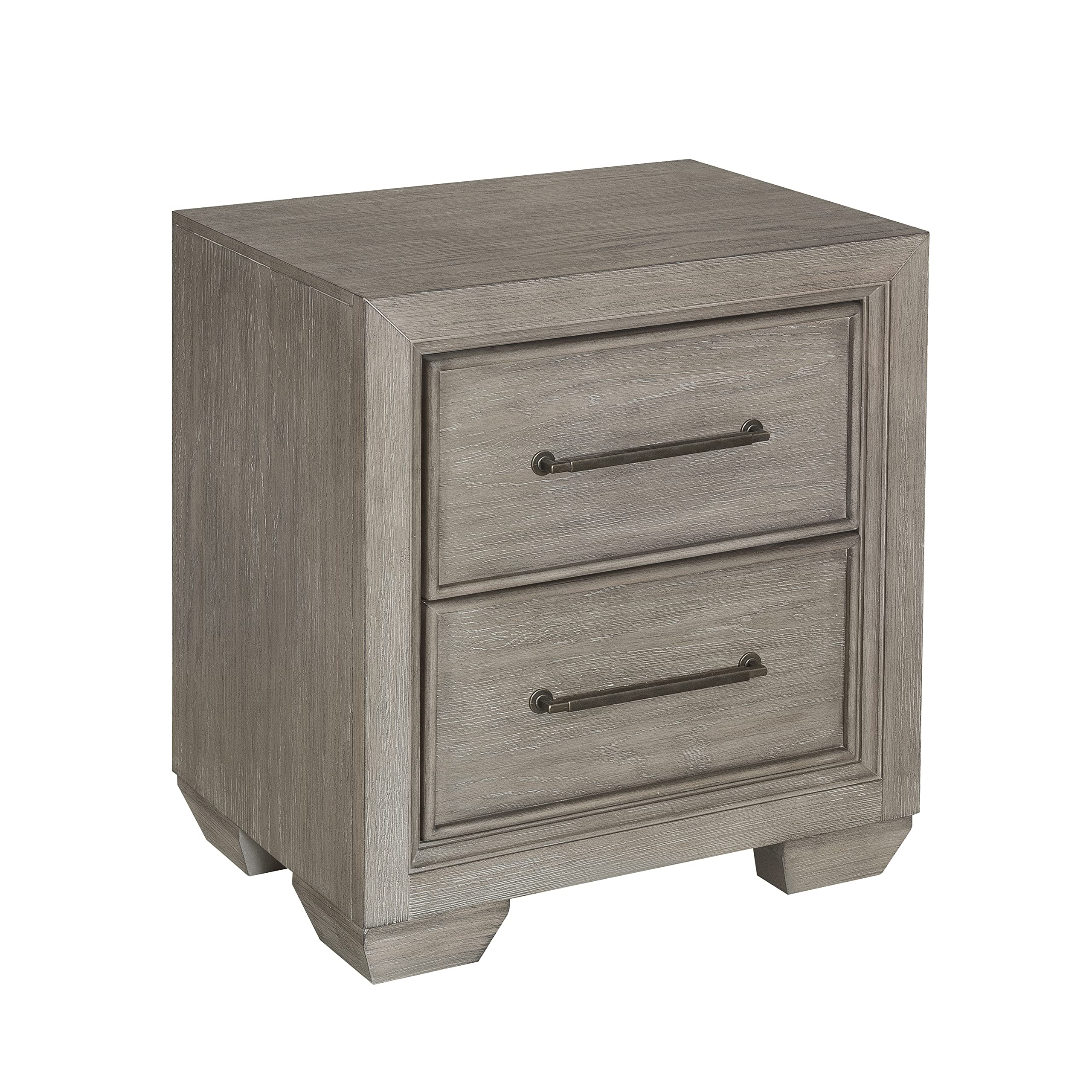 Roundhill Furniture Ennesley Wood Bedroom Set - Upholstered Panel King Bed, Dresser, Mirror, 2 Nightstands & Chest in Gray | Complete Bedroom Suite for Master Bedroom, Guest Room & Apartment Decor