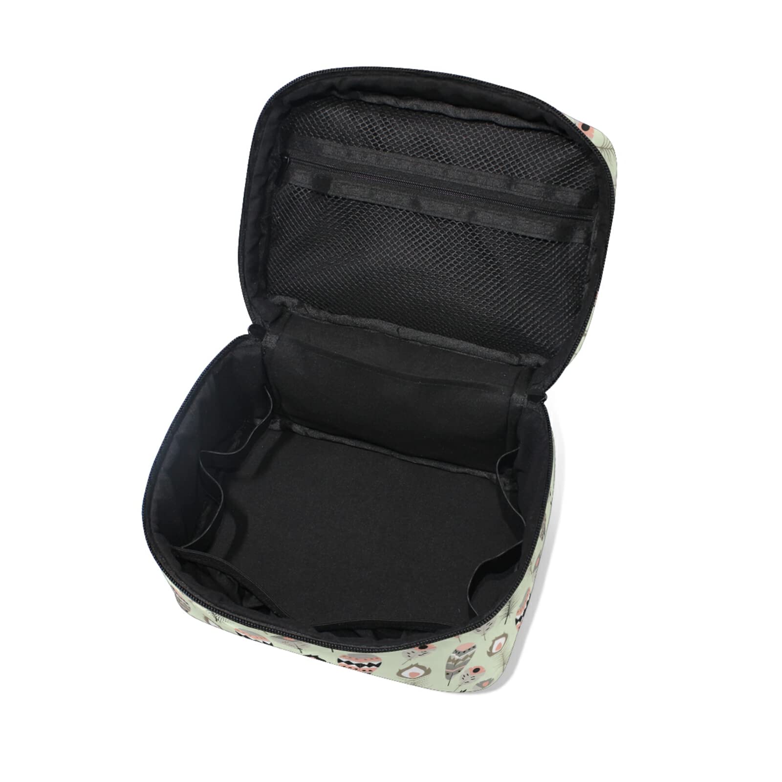 Elegant Peacock Feather Makeup Bag for Women - Waterproof Cosmetic Organizer & Travel Toiletry Case - Perfect for Travel, Bridal Shower Gifts, and Daily Beauty Essentials