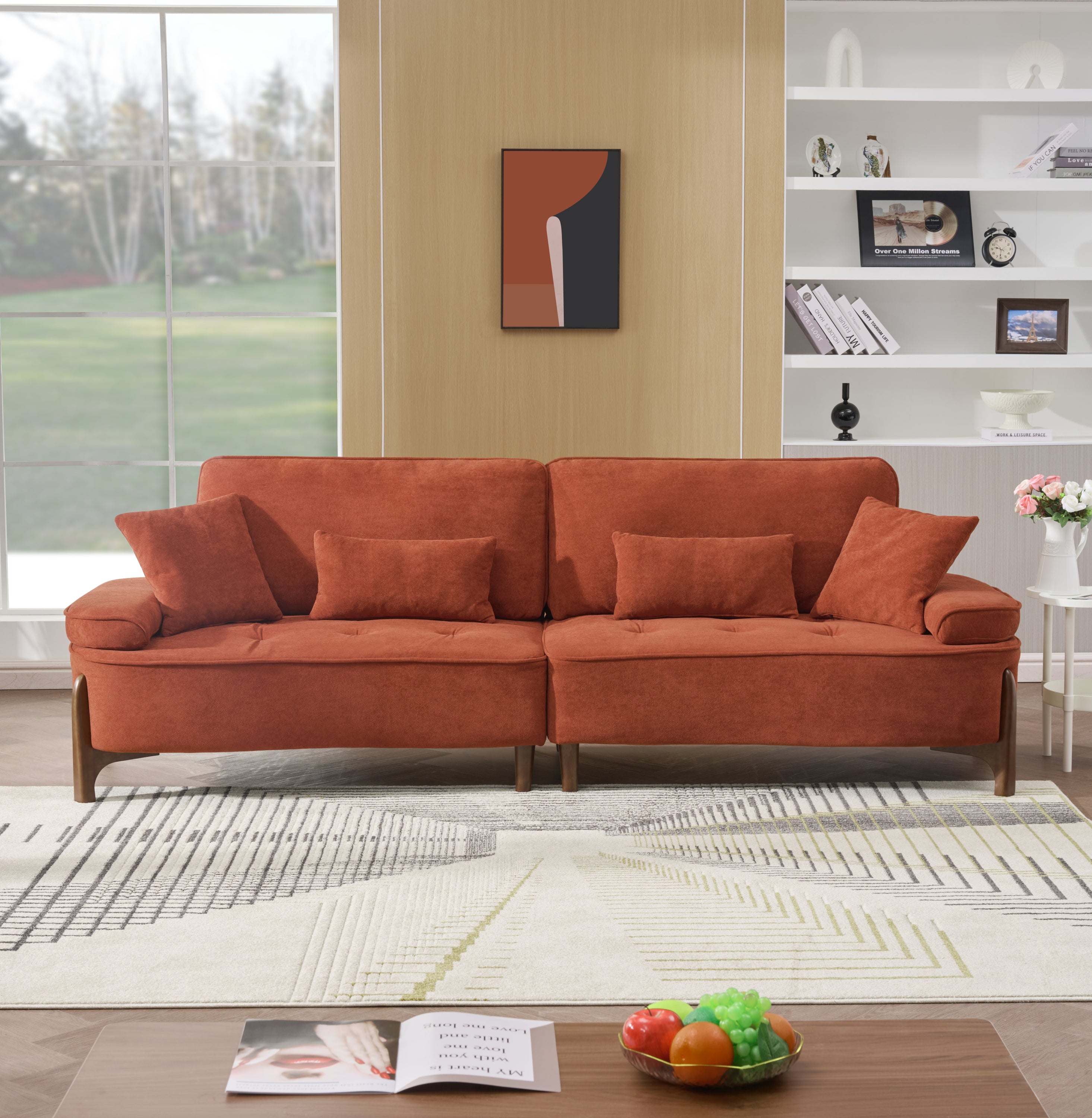 103 Inch Ultra Plush Deep Seated Sofa with Removable Pillows - Luxury Comfort for Living Room, Bedroom, Apartment & Office - Perfect for Relaxing, Entertaining & Small Space Decor