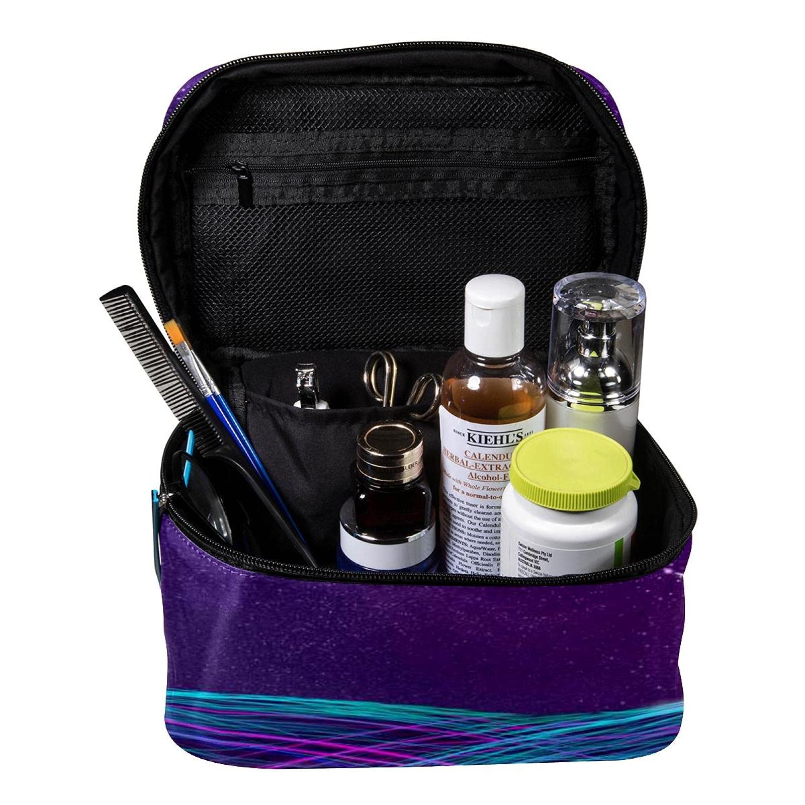 Unicorn Starry Makeup Bag - Large Cosmetic Organizer for Women & Girls | Travel & Storage