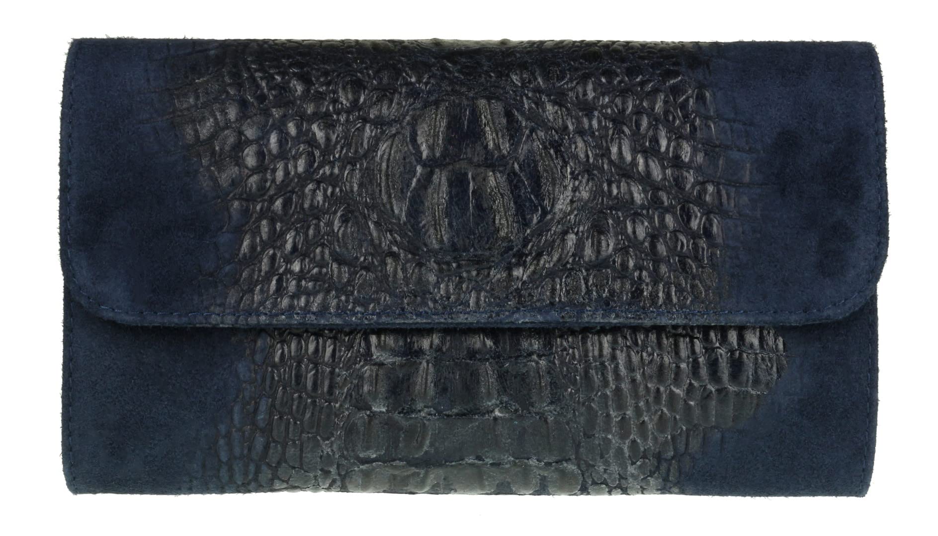 Stylish Women's Crocodile-Embossed Suede Clutch Purse - Elegant Evening Bag for Parties, Weddings & Special Occasions