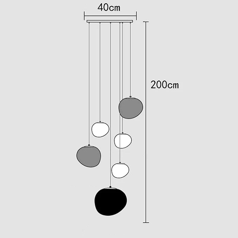 Lava Pendant Staircase Chandelier Lighting - Modern Crystal Ceiling Light Fixture for Hallway, Foyer & Stairwell Decoration | Elegant Home & Hotel Lighting Solution