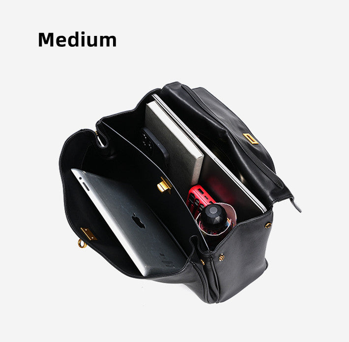 Premium Genuine Leather Large Shoulder Bag for Women - Stylish & Spacious Crossbody Tote - Perfect for Work, Travel & Everyday Use