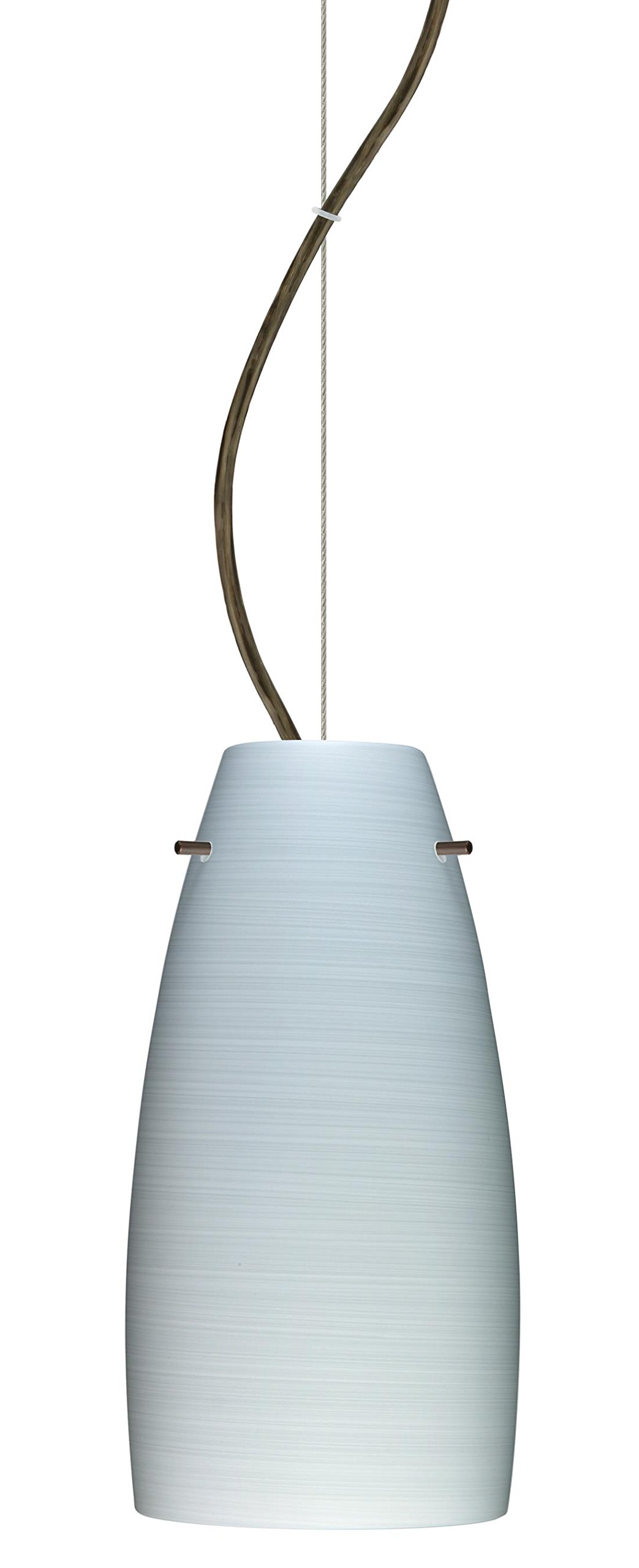 1-Light Mini Pendant Light Fixture in Antique Bronze Finish with Chalk-Colored Shade - Perfect for Kitchen Island, Dining Room, or Bedroom Lighting