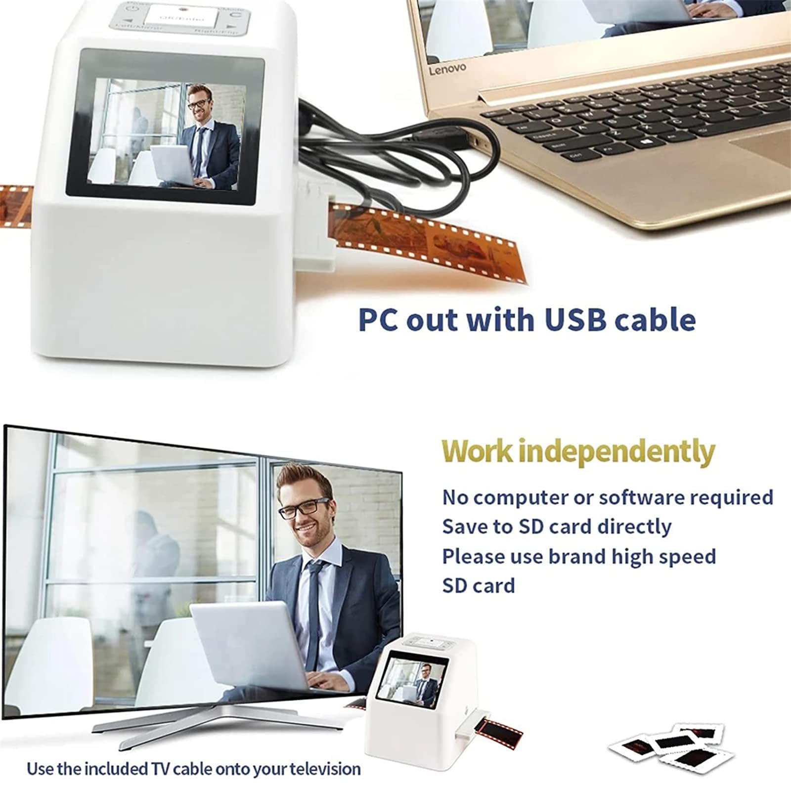 22MP Film Slide Scanner with 2.4
