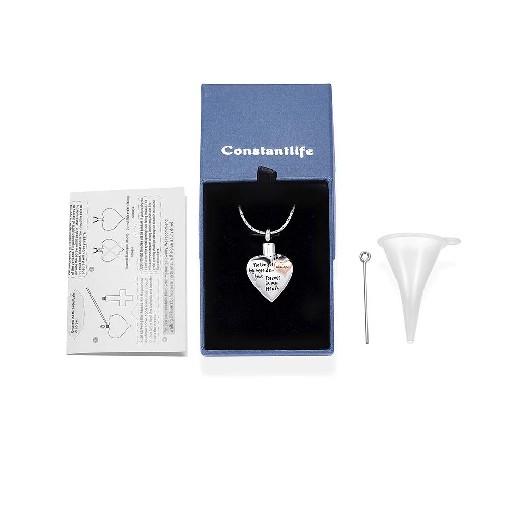 Heart Shape Cremation Jewelry for Ashes - Memorial Urn Necklace Keepsake for Women, Perfect for Remembering Loved Ones