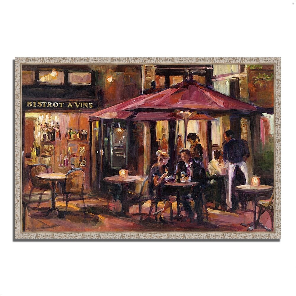 Bistro A Vins by Marilyn Hageman - Premium Fine Art Giclee Print on Gallery Wrapped Canvas - Perfect for Living Room, Dining Room & Office Wall Decor
