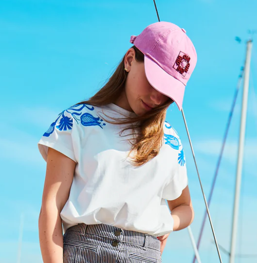 INDEE Floral Embroidered T-Shirt for Women - Size 10Y L (Youth Large) - Casual Summer Top for Outings & Beach Wear