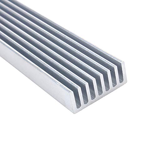 High Performance Silver Aluminum CPU Heatsink - 300mm x 25mm x 10mm Efficient Cooling Solution for PC Fans, LED Emitters & Electronic Components | Perfect for Gaming PCs, Workstations & DIY Electronics Cooling