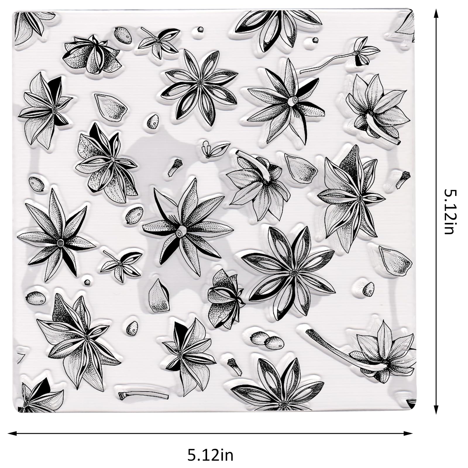 ABTOLS Flower Clear Stamps for Card Making - Reusable Silicone Rubber Stamps with Floral Background & Star Patterns for DIY Scrapbooking, Paper Crafts, Album Decoration - Perfect for Handmade Greeting Cards, Wedding Invitations, Journaling & Home Decor Projects
