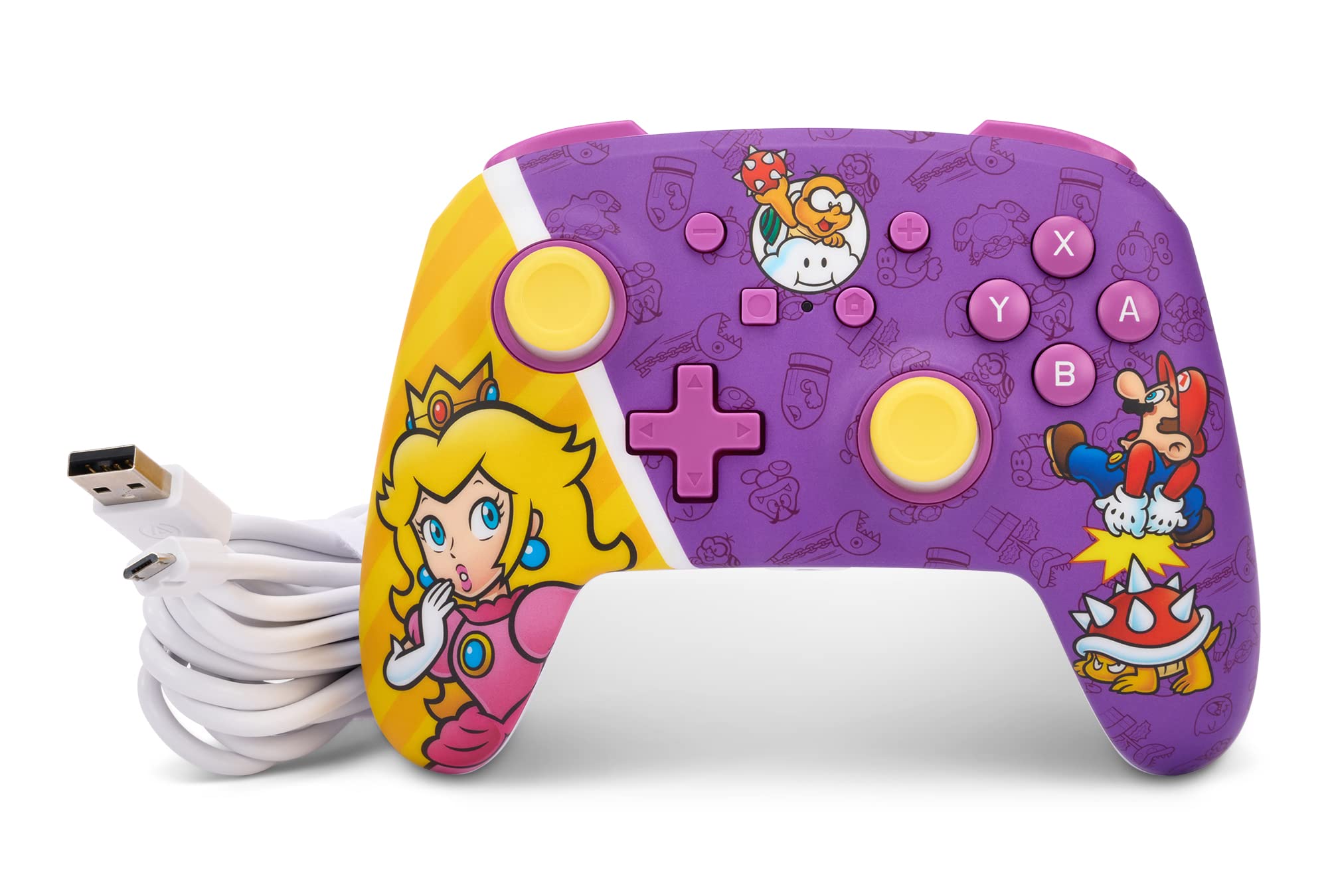 PowerA Wired Controller for Nintendo Switch - Princess Peach Battle Edition | Enhanced Gaming Experience for Switch & Switch OLED | Perfect for Multiplayer & Competitive Play