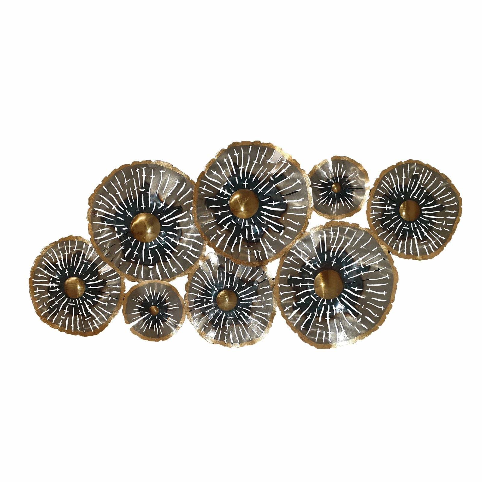 Urban Style Ocean Cloud Wall Art - Handcrafted Metal Flowers Decor for Living Room, Bedroom & Office
