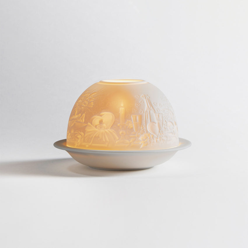 Bernardaud Love Votive Candle Holder - Elegant Home Decor for Romantic Dinners, Weddings & Special Occasions