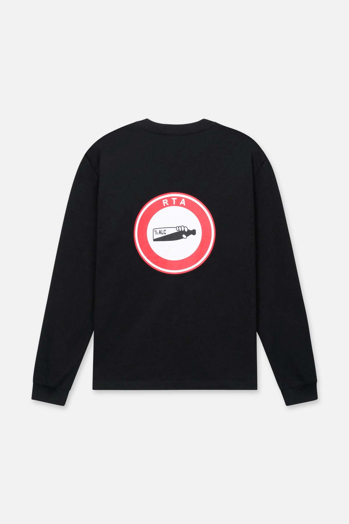 LAWRENCE Long Sleeve T-Shirt for Men | Black Cotton Basic Tee with RLD Signs Logo | Casual Wear, Street Style & Everyday Outfits