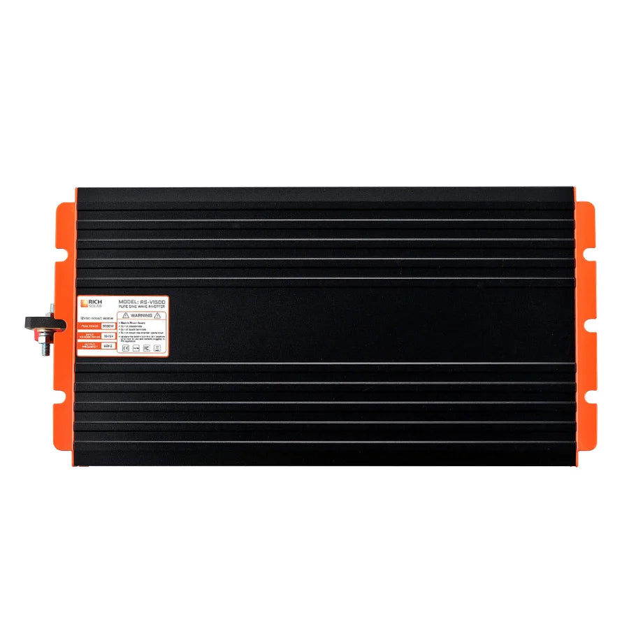 Rich Solar 1500W 12V Pure Sine Wave Power Inverter for RVs, Boats, Off-Grid Solar Systems - Heavy Duty Industrial Use