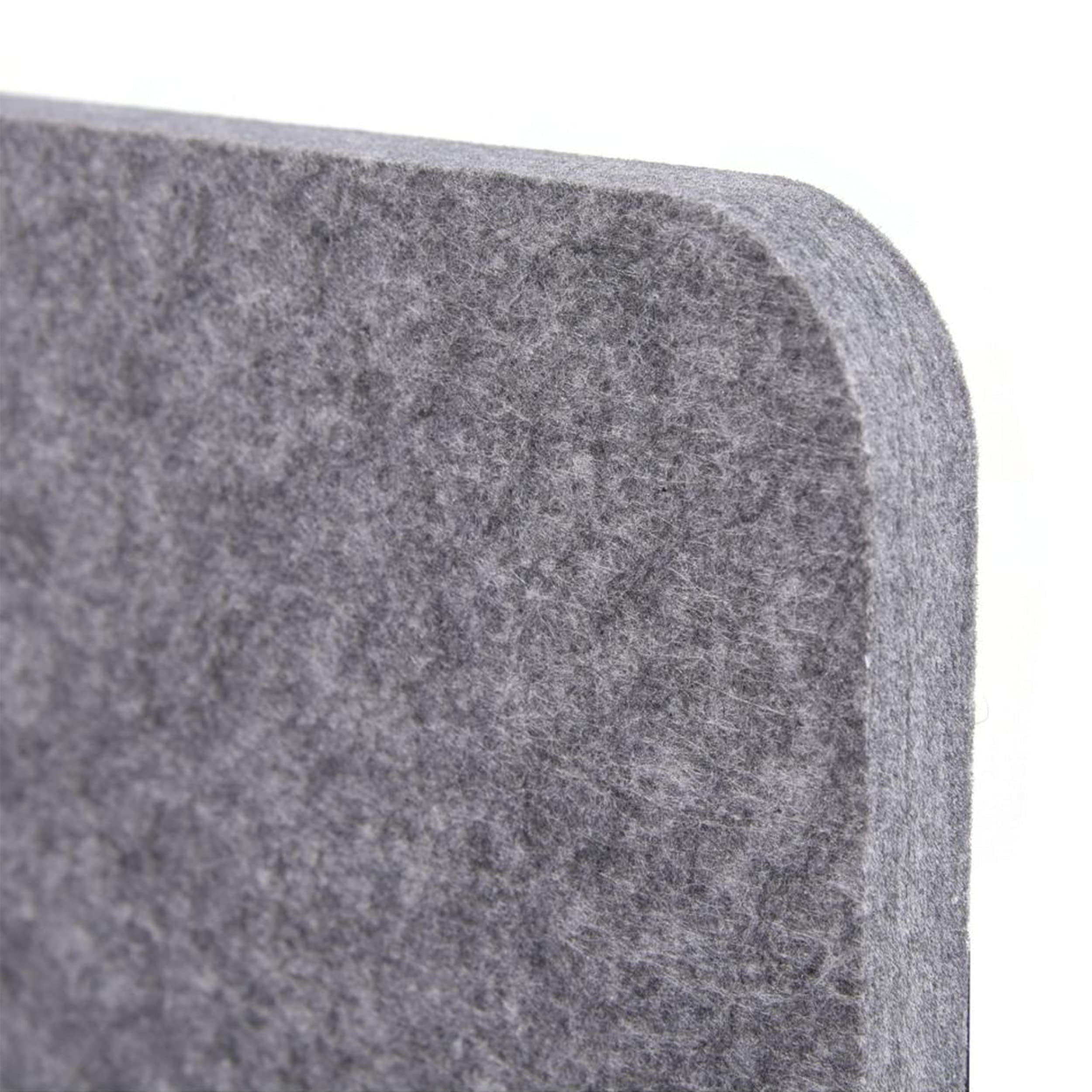 Noise Reducing Acoustic Desk Divider - Freestanding Privacy Panel for Office & Home Workspaces (Castle Gray, 20.9