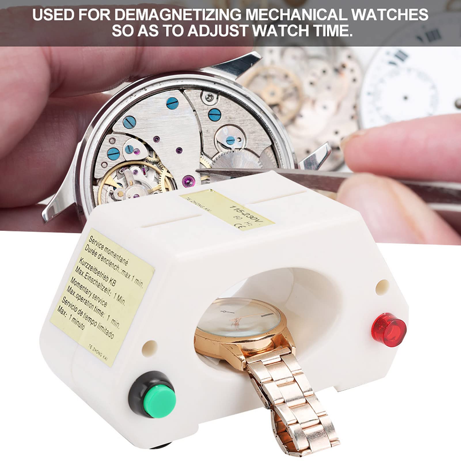 Professional Watch Demagnetizer - Lightweight Mechanical Tool for Watch Repair (US Plug) - Perfect for Watchmakers & Repair Workers