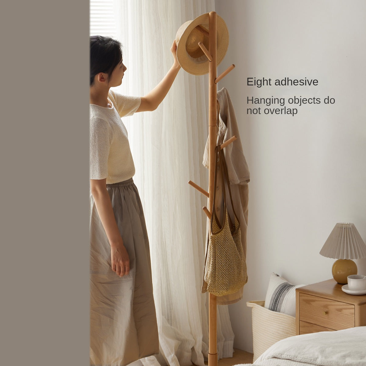 Premium Solid Wood Clothes Hangers - Beech & Ash Wood Garment Rack for Closet Organization | Ideal for Hanging Coats, Dresses, Suits & Delicate Clothing