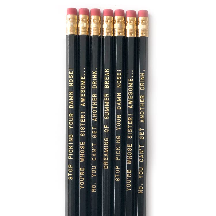 Funny Teacher Pencils Set - Sarcastic #2 Pencils for Educators (Pack of 7, Unsharpened) | Perfect for Classroom Gifts, Teacher Appreciation & Back to School Supplies