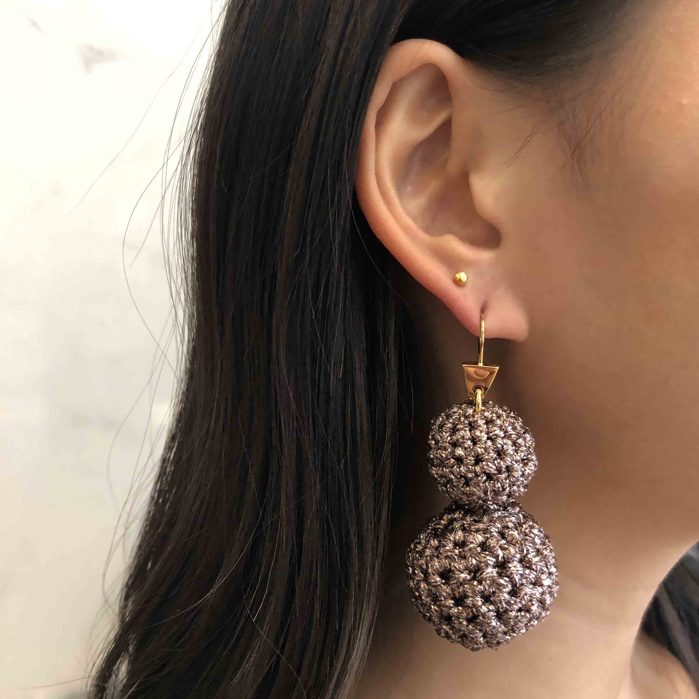 Handcrafted Bronze Rock Formation Earrings for Women - Unique Geometric Dangle Earrings for Casual & Formal Occasions