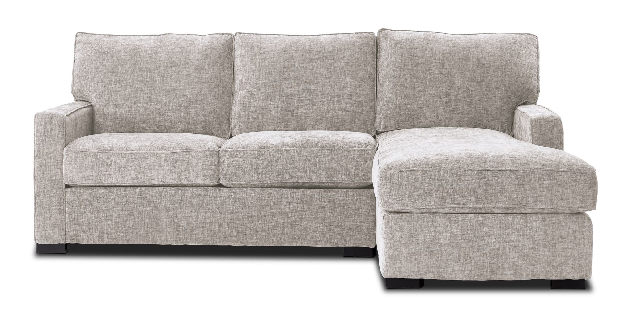 Charlotte 2-Piece Sectional Sofa with Right Facing Chaise - Modern Living Room Furniture for Small Spaces | Comfortable Air Fabric Couch for Apartments & Cozy Homes