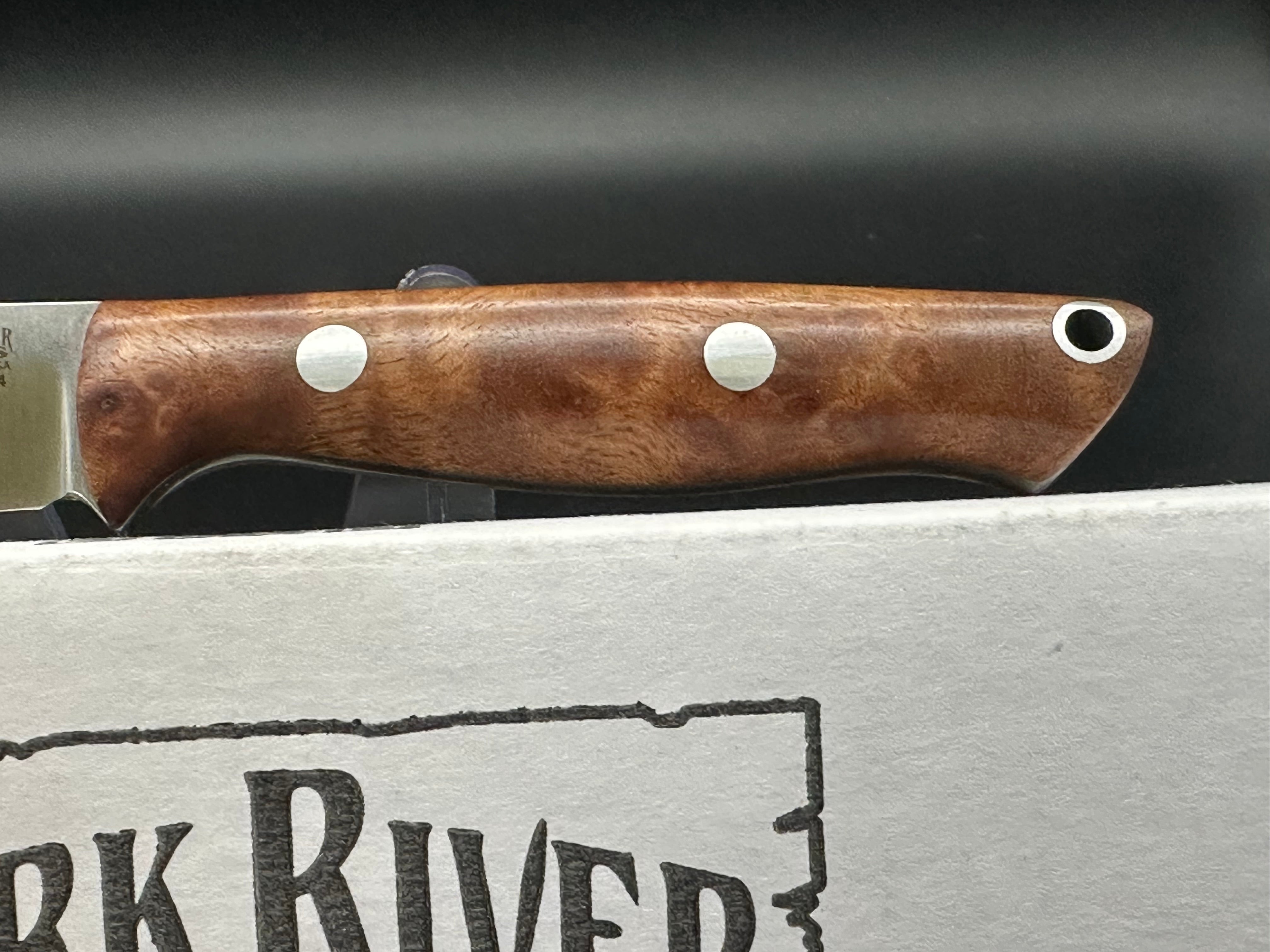 Bark River Bravo EDC Knife with Camphor Burl Handle - Premium Everyday Carry Pocket Knife for Outdoor, Camping, and Survival Use