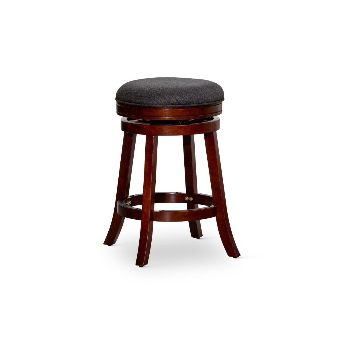 Premium Backless Fabric Swivel Stool - 24