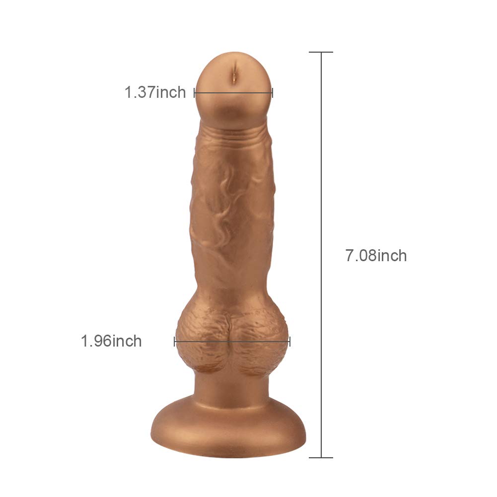 Premium Realistic Silicone Knot Dildo with Strong Suction Cup - G-Spot & Prostate Massager, Soft Anal Toy for Men & Women - Perfect for Solo Play & Couples' Intimate Moments - Adult Sex Toy for Enhanced Pleasure & Exploration