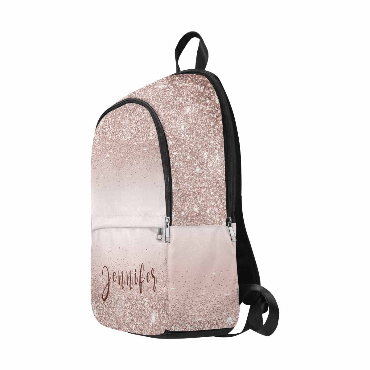 **Personalized Name Funny School Backpack - Custom Blue Shining Sequins Cute African Girl with Sparkling Bow Tie - Travel Laptop Bag for Boys & Girls - Perfect for School, Travel & Everyday Use**