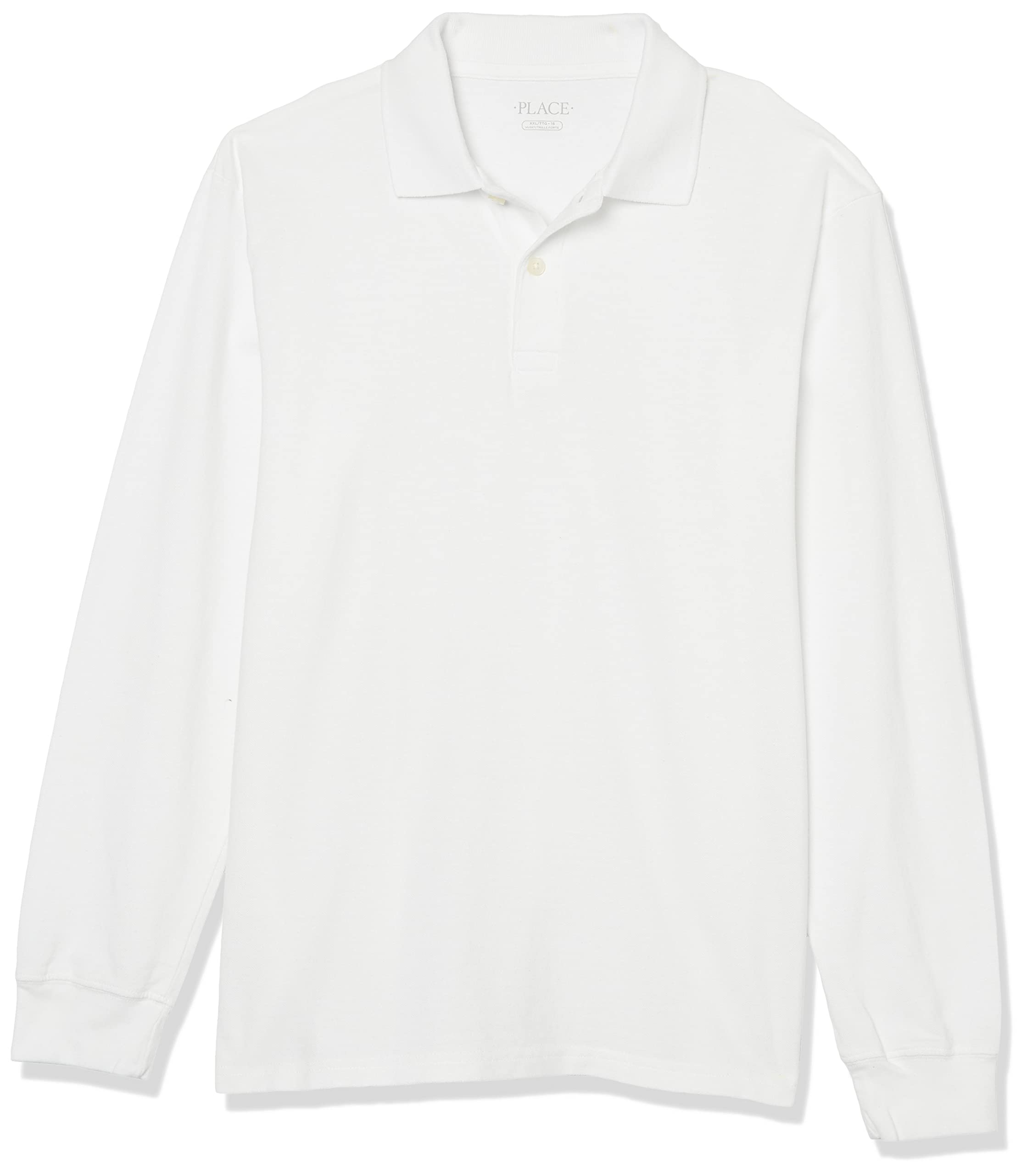 The Children's Place Boys' Long Sleeve Pique Polo Shirt - Comfortable Cotton School Uniform & Casual Wear for Kids