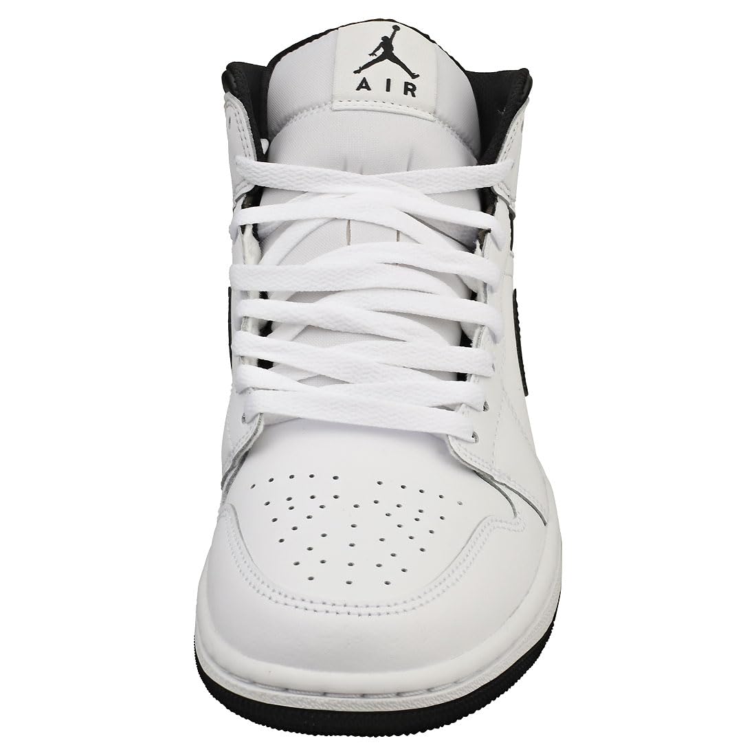 Jordan Men's 1 Mid Basketball Shoes - White/Black-White-Black (DQ8426 132) | High-Top Sneakers for Streetwear & Casual Wear | Perfect for Basketball, Gym & Everyday Fashion