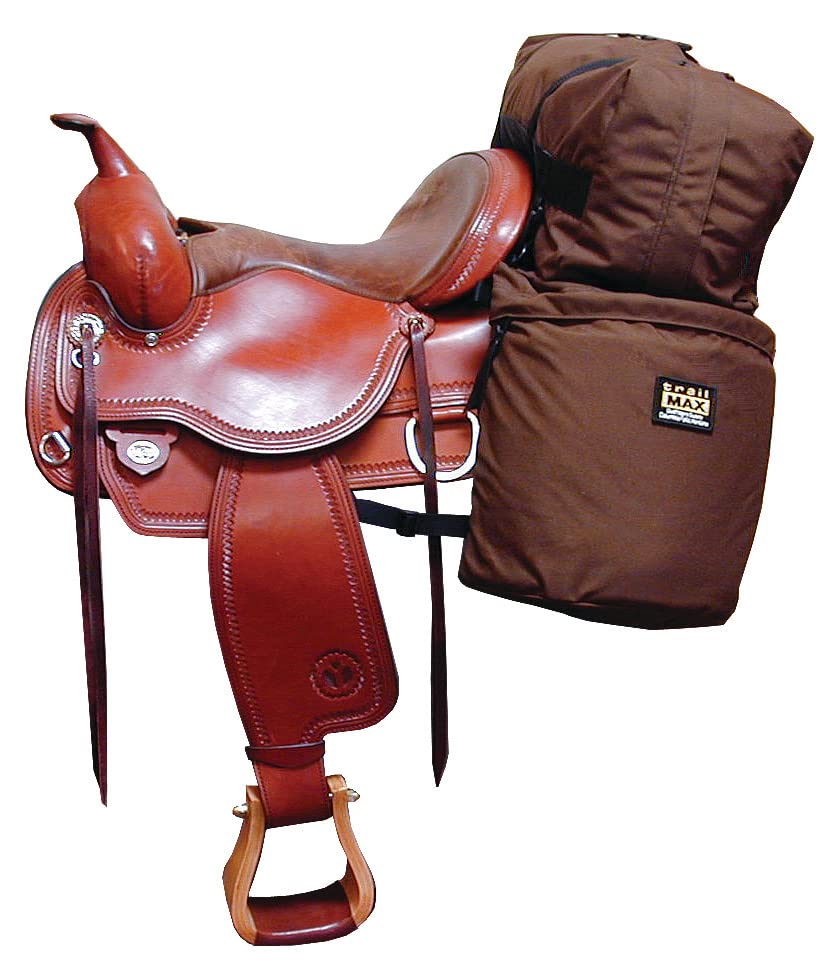 TrailMax Large Insulated Saddlebags for Horses - Detachable Cantle Bag Included - Western & Endurance Riding Gear for Trail Rides, Camping & Long-Distance Horseback Adventures