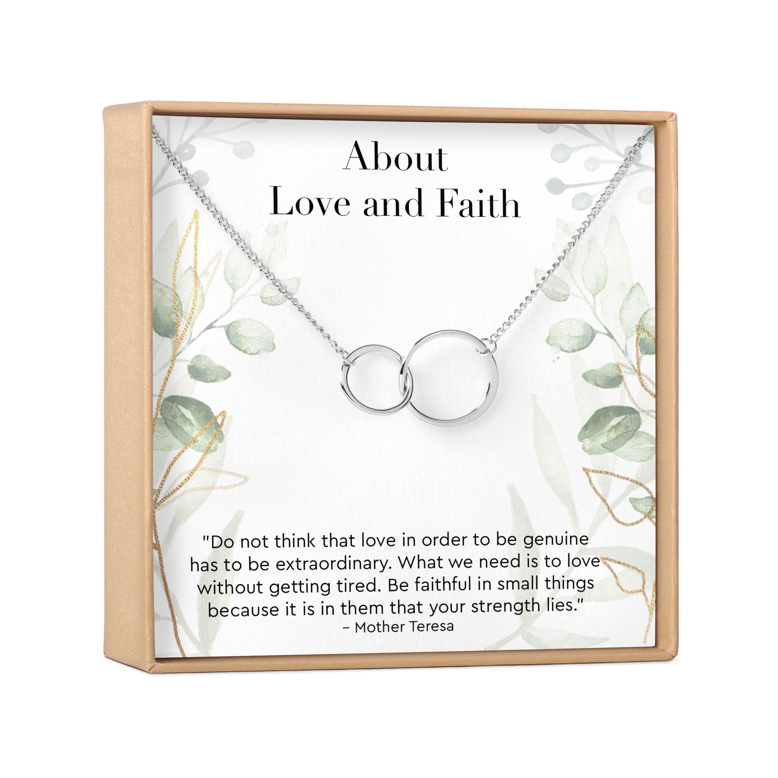 Christian Necklace for Women - Heart Cross Pendant with Gift Box, Inspirational Jewelry for Birthday, Christmas, Baptism, Wedding | Perfect for Church, Daily Wear & Special Occasions
