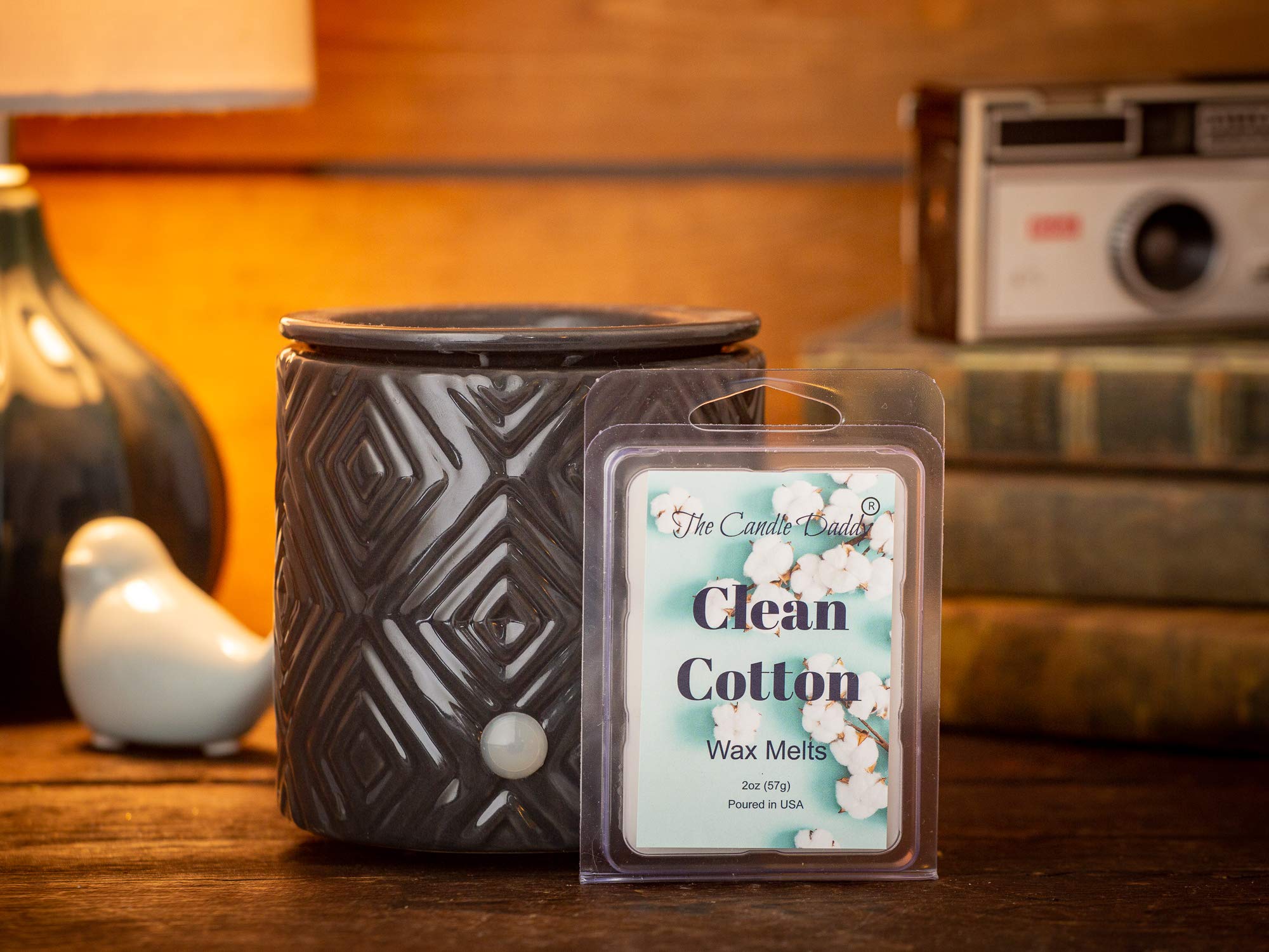 The Candle Daddy Clean Cotton Wax Melts - Fresh & Calming Cotton Scented Wax Cubes (5 Packs, 10oz Total, 30 Cubes) for Home, Office & Relaxation