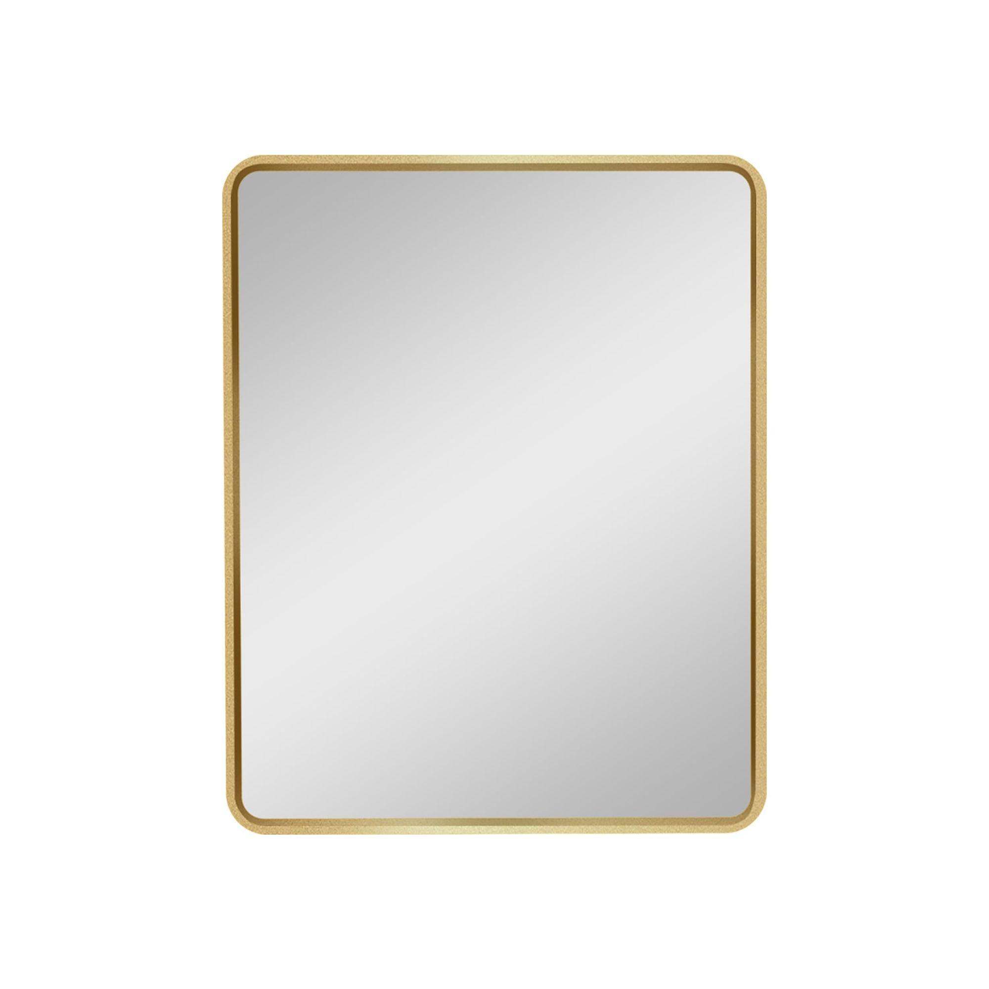 Gold Metal Framed Bathroom Medicine Cabinet with Mirror - Wall Mount or Recessed Installation for Modern Bathrooms, Powder Rooms & Vanity Areas