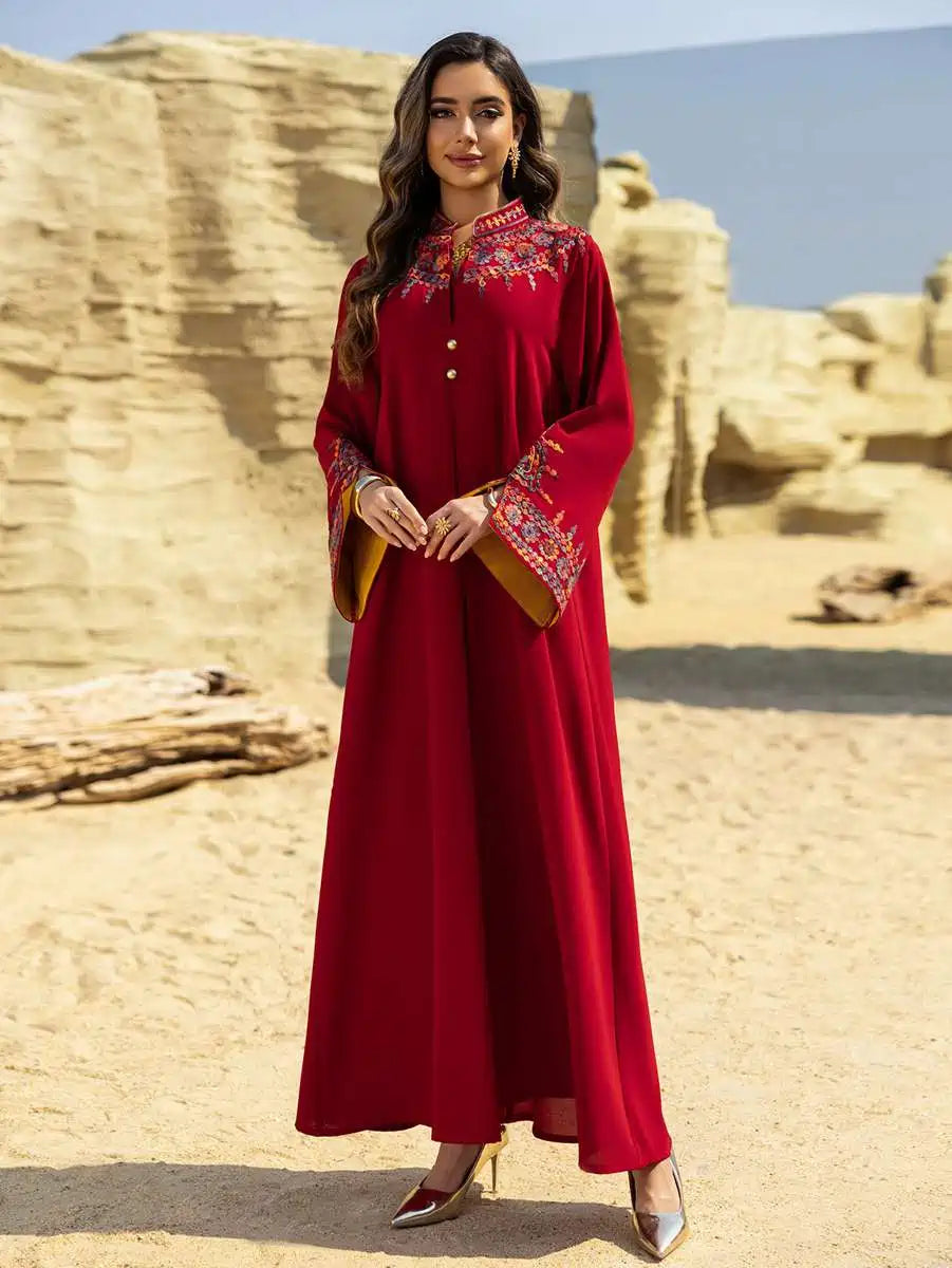 Elegant Embroidered Caftan Dress for Women - Boho Kaftan & Jalabiya for Eid, Wedding, and Special Occasions | Perfect for Parties, Holidays, and Festive Celebrations